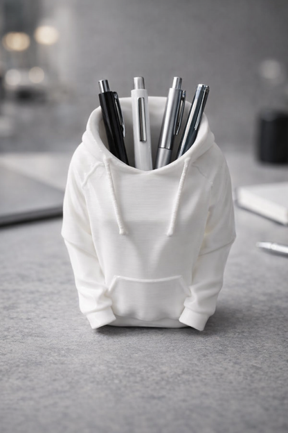 3D Printed Hoodie Desk Organizer – Modern Pen Holder
