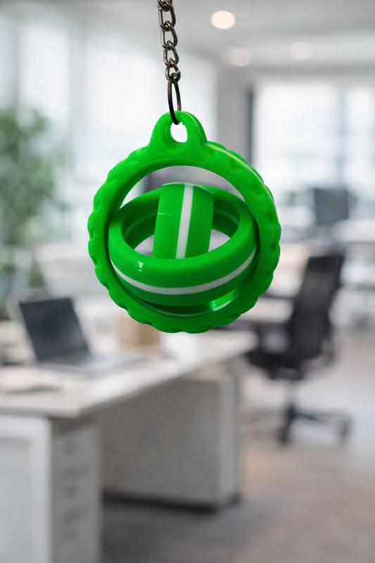 🔑 Set of 2 Rotating Fidget Keychains | 360° Spinner | Stress & Anxiety Relief Toy | Smooth Spin Key Ring